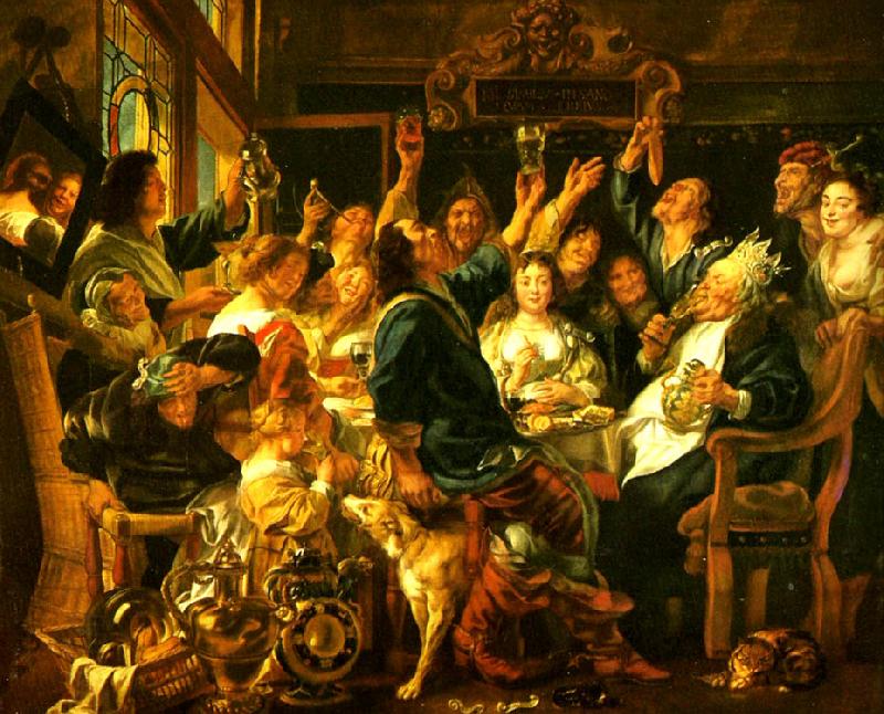 Jacob Jordaens bonfesten oil painting picture